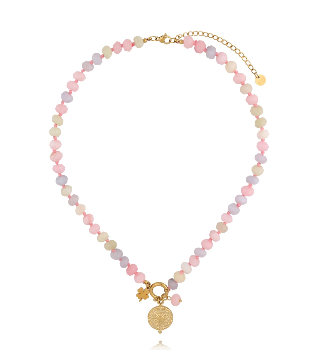 Naszyjnik pastelowy z jadeitami - By Dziubeka