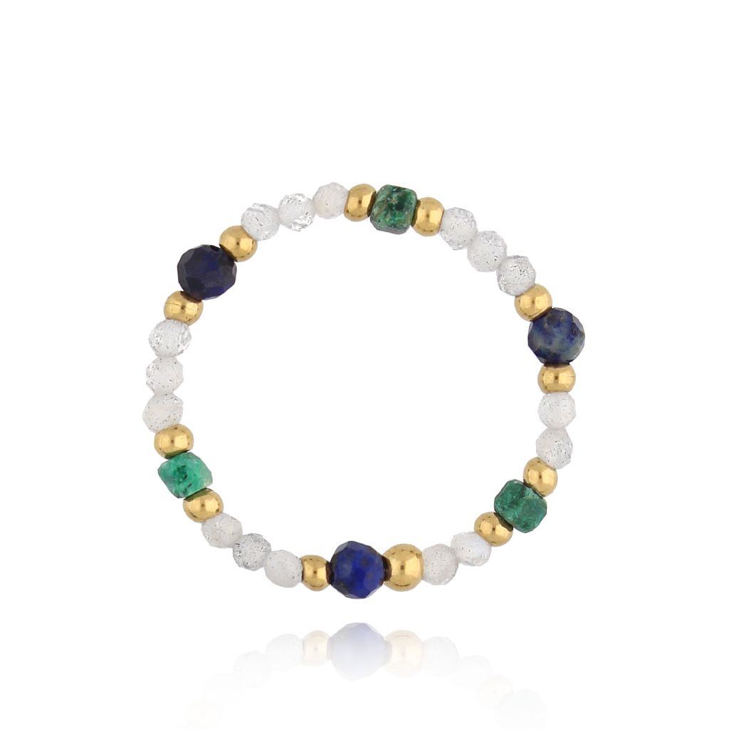 Pierścionek z labradorytami Defne PSC0578 - By Dziubeka