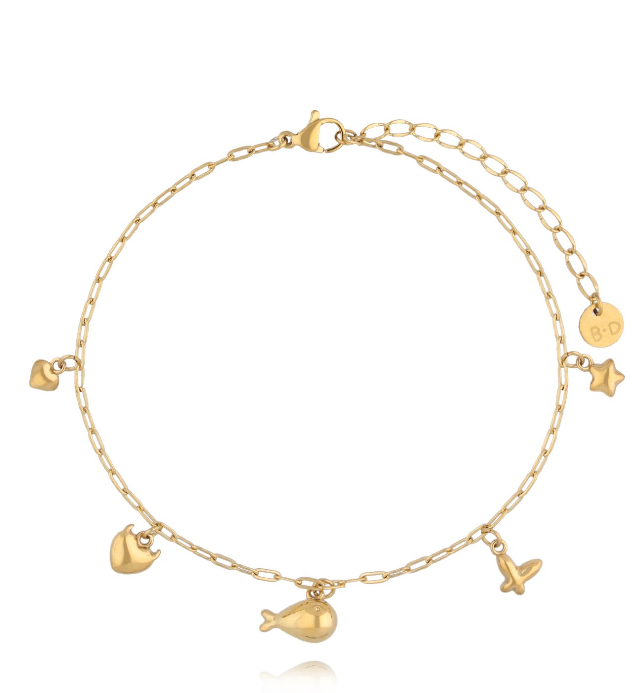 Bransoletka na nogę z morskimi zawieszkami BNSY0066 - By Dziubeka