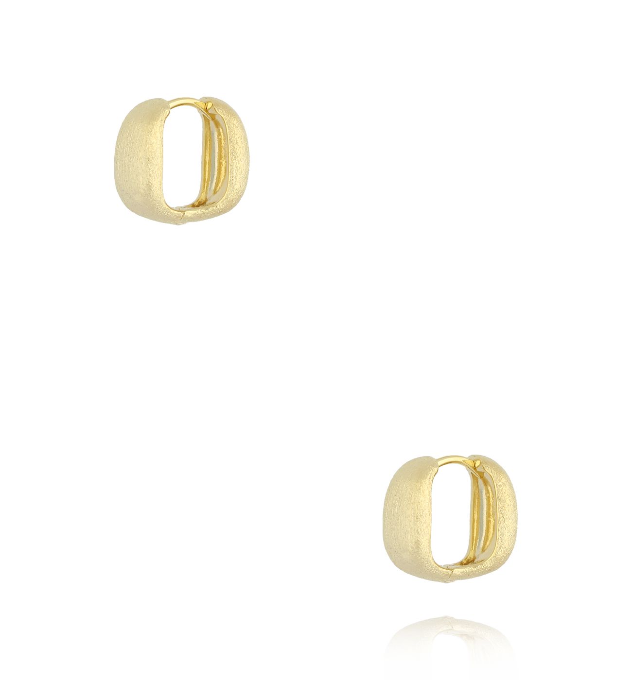 Kolczyki złote matowe KLU0094 - By Dziubeka
