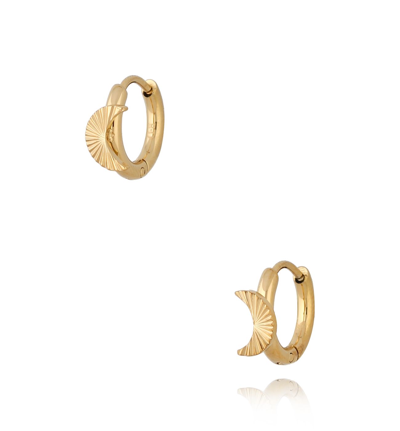 Kolczyki złote z księżycami Lille - By Dziubeka