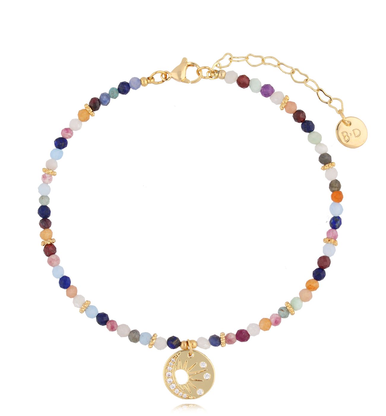 Bransoletka na nogę z kamieniami naturalnymi Amayas BNTW0082