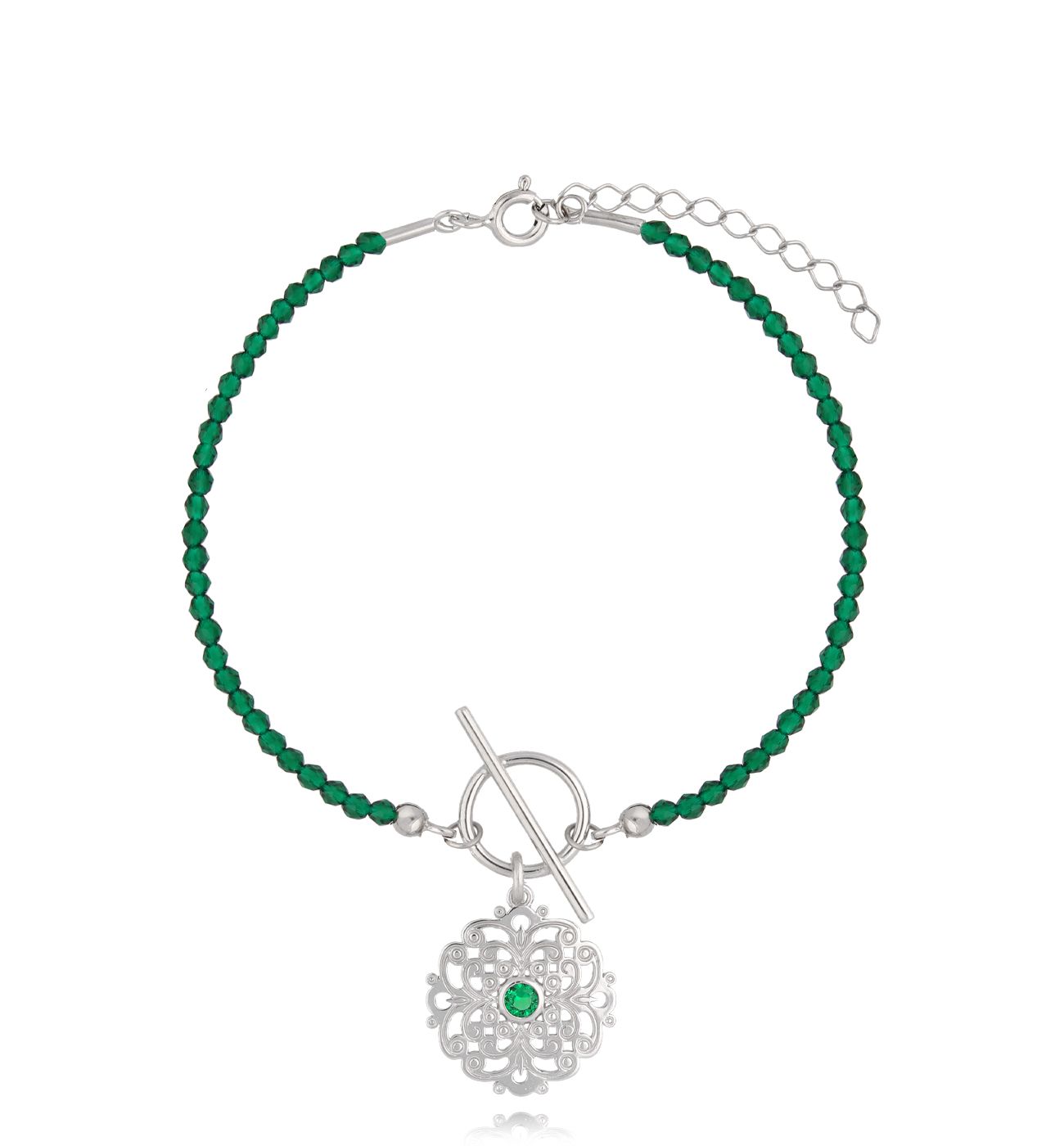 Bransoletka z zielonymi onyksami Green Valley - By Dziubeka