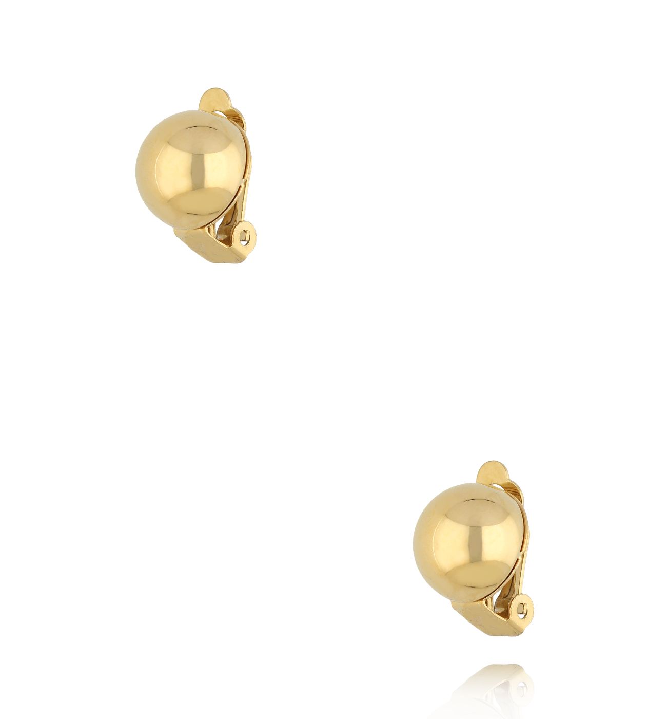 Klipsy kulki złote - By Dziubeka