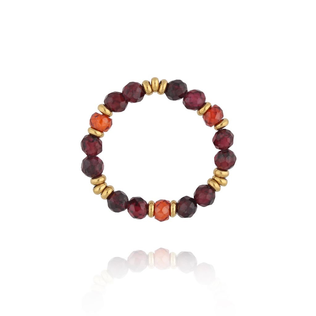 Pierścionek elastyczny z granatami PSC0711 - By Dziubeka