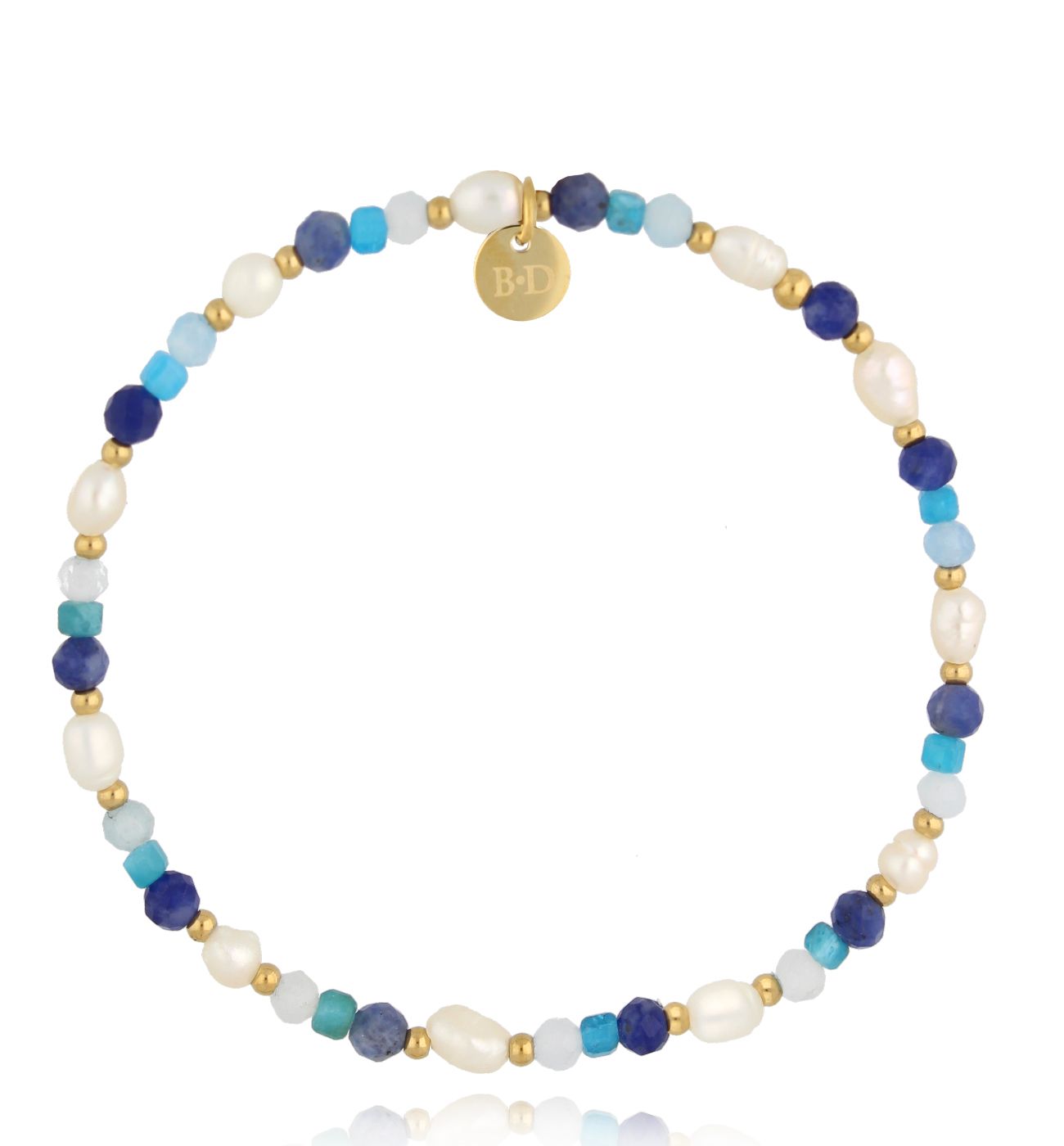 Bransoletka niebieska z kamieniami naturalnymi Latifa BSC1661