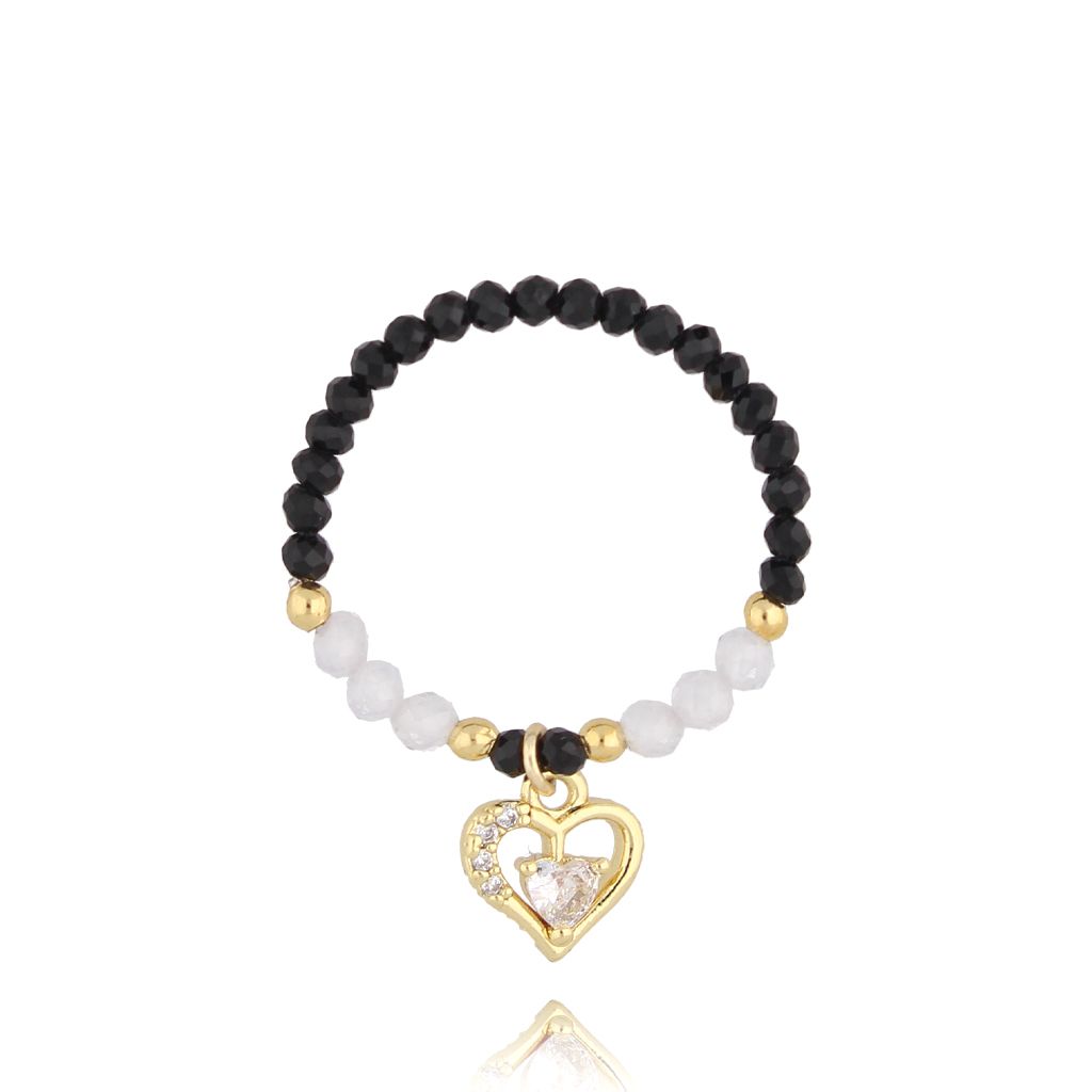 Pierścionek z turmalinami i sercem Cimarron - By Dziubeka