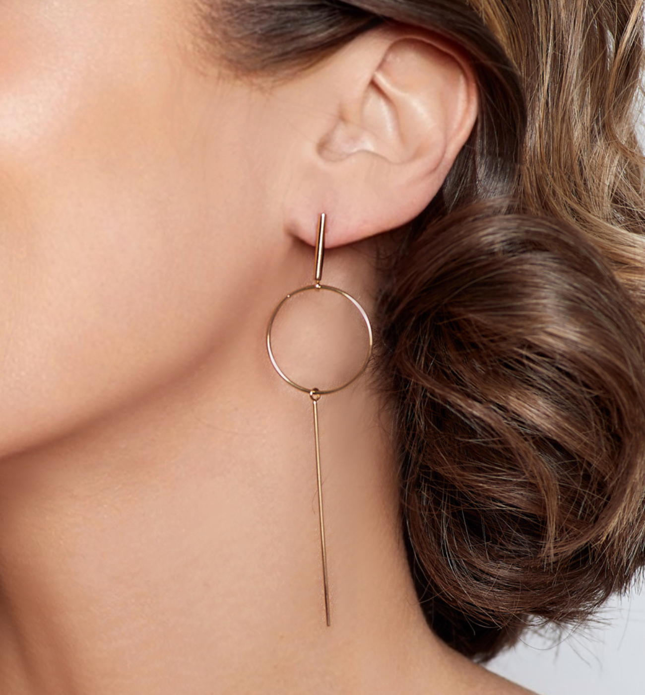 Kolczyki złote z kołami Rings - By Dziubeka