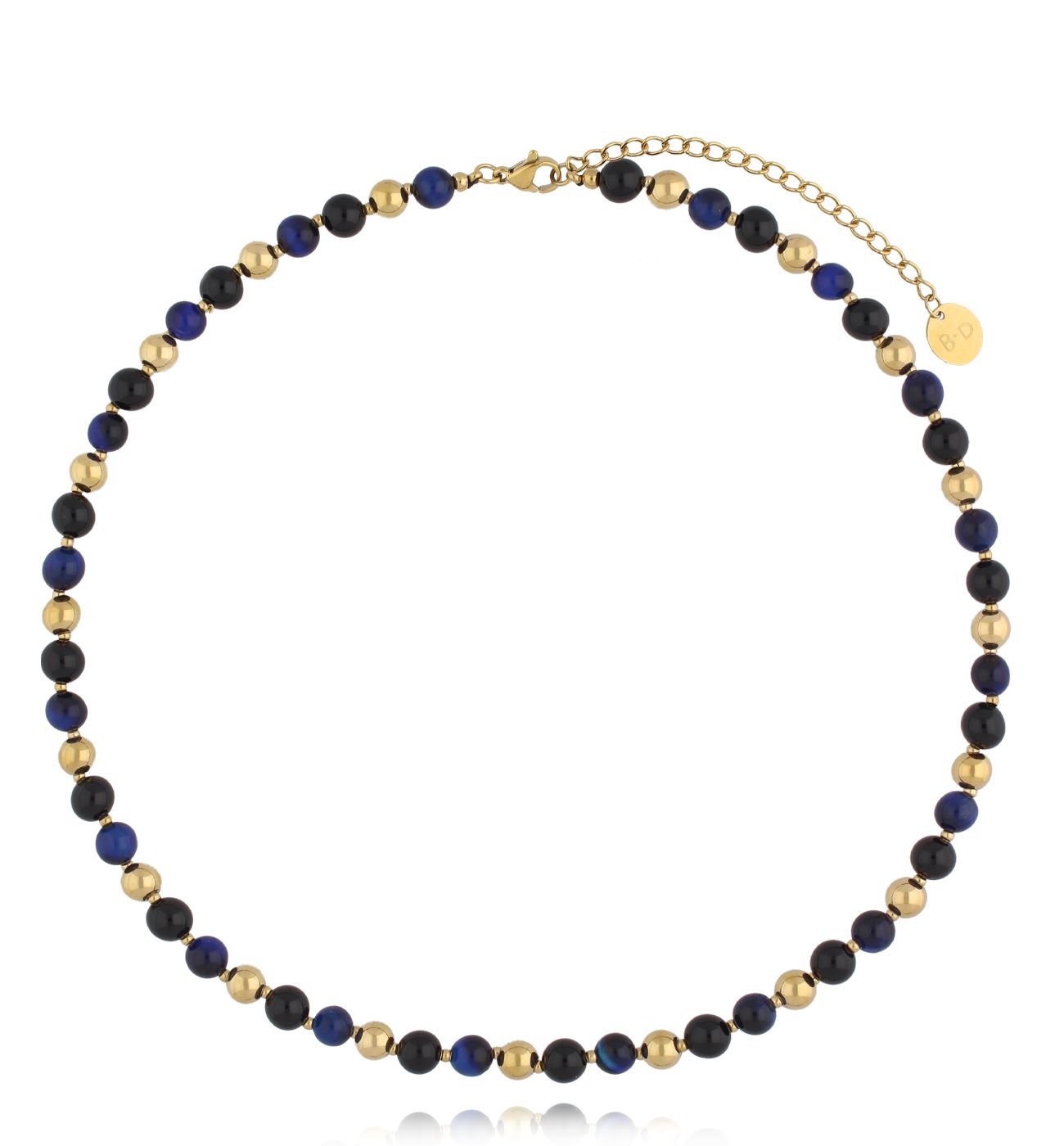 Naszyjnik z agatami i tygrysim okiem - By Dziubeka