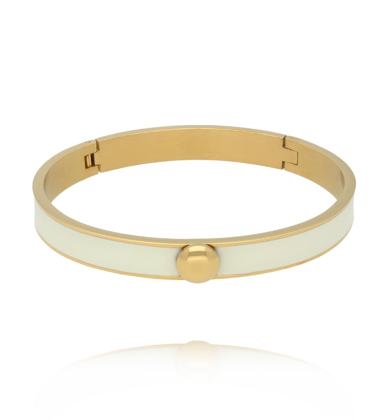 Bransoletka obręcz emaliowana pastelowa - By Dziubeka