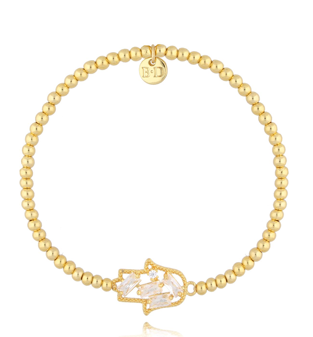 Bransoletka złota z ręką Fatimy Mystical - By Dziubeka