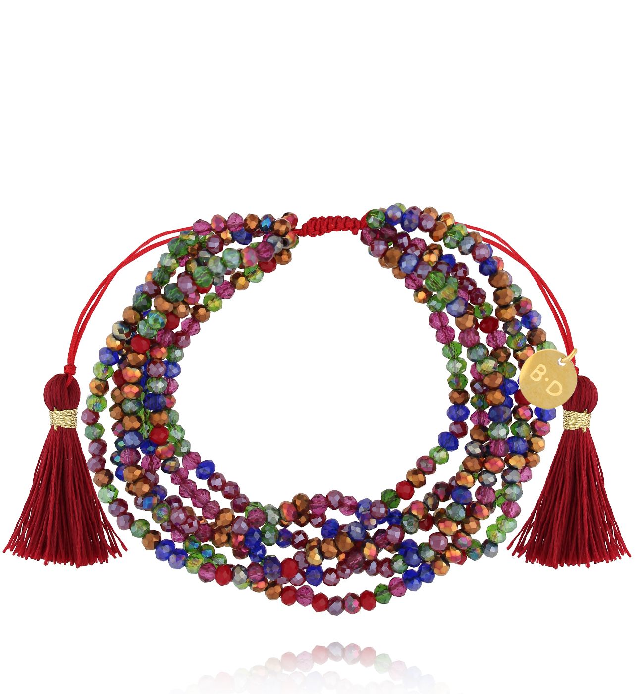 Bransoletka z kryształkami i chwostami Soulmate Spark BCY0295 - By Dziubeka