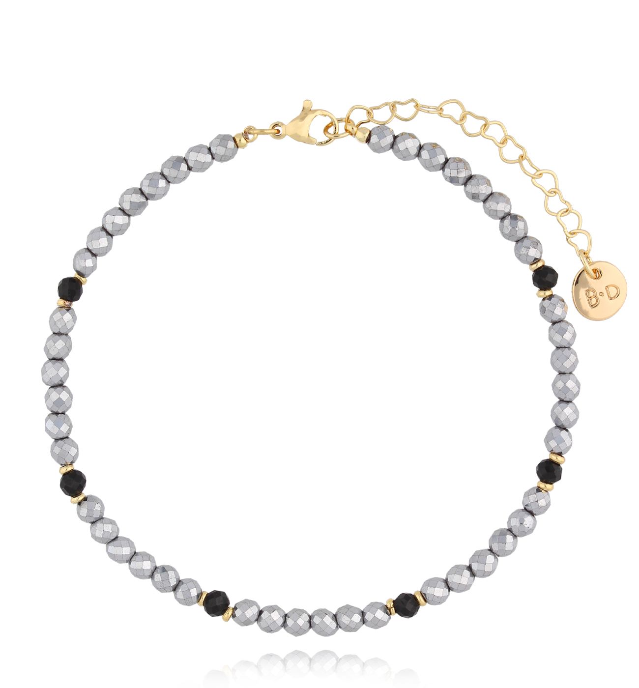 Bransoletka na nogę z hematytami i agatami Plaisance B - By Dziubeka