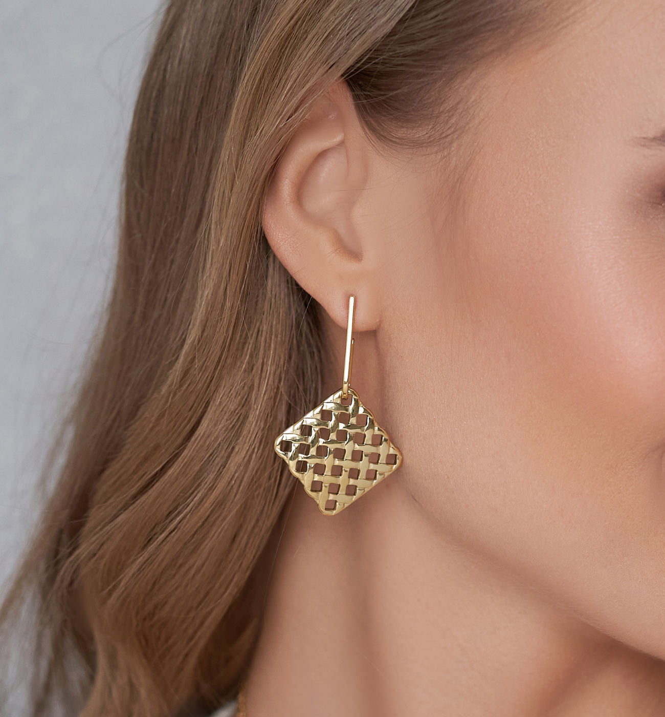 Kolczyki duże złote Handsomely - By Dziubeka