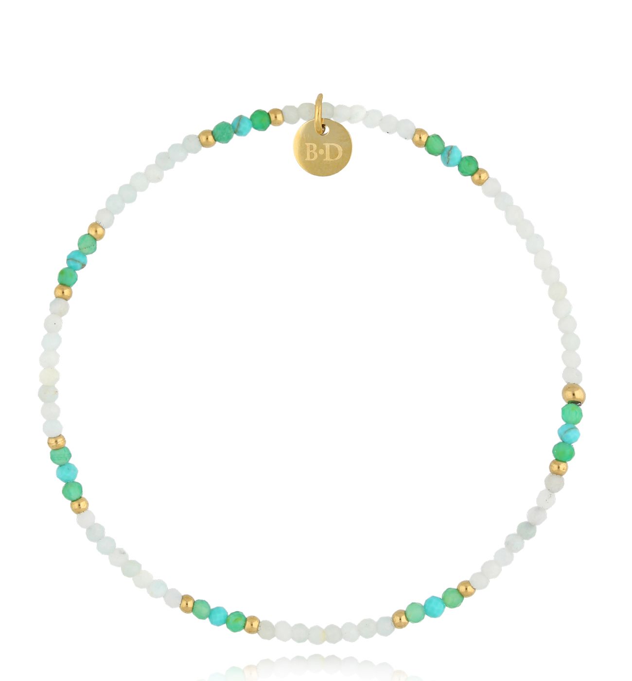 Bransoletka zielona z kamieniami naturalnymi Nada BSC1657