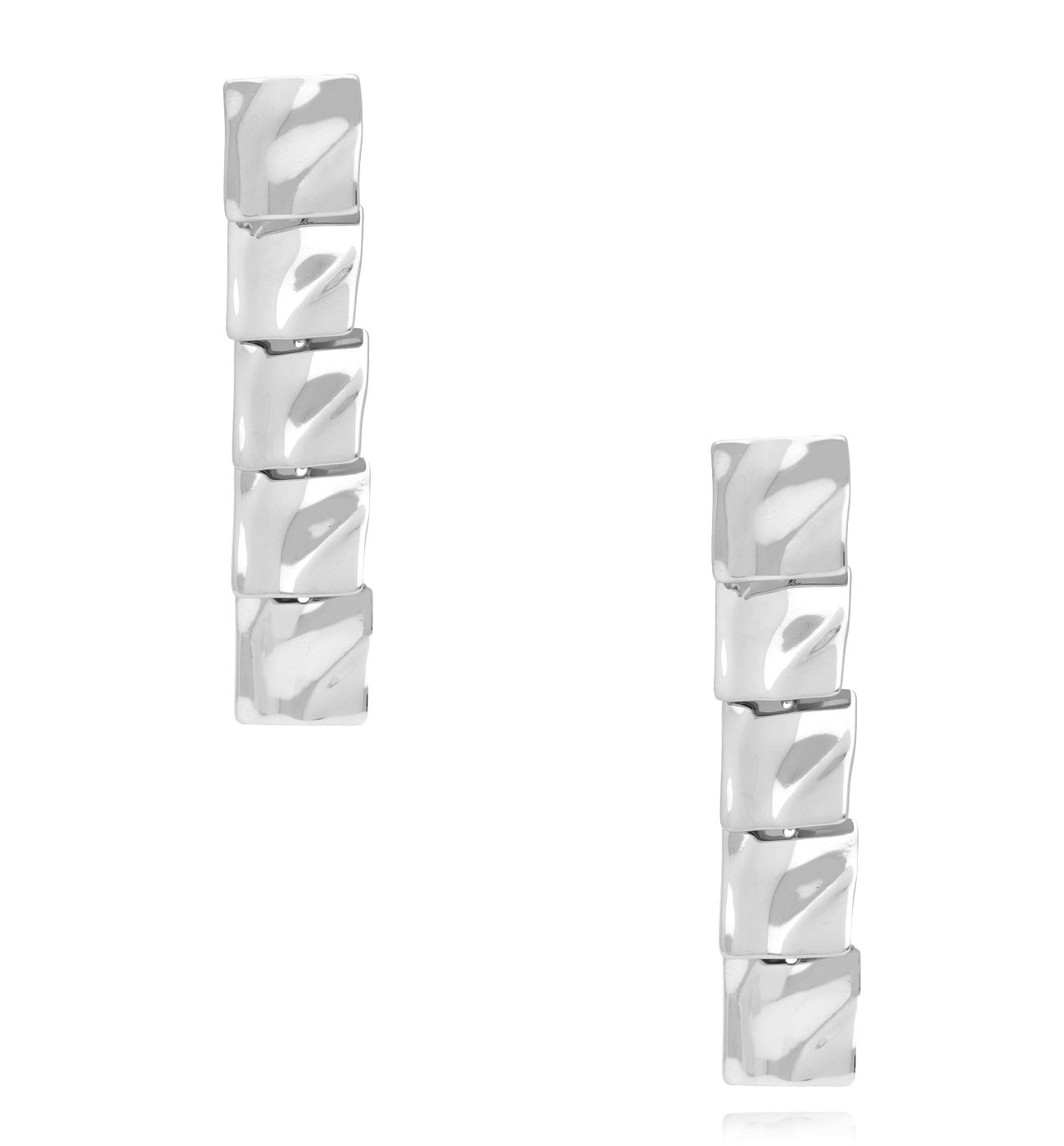 Kolczyki prostokątne srebrne KRG1064