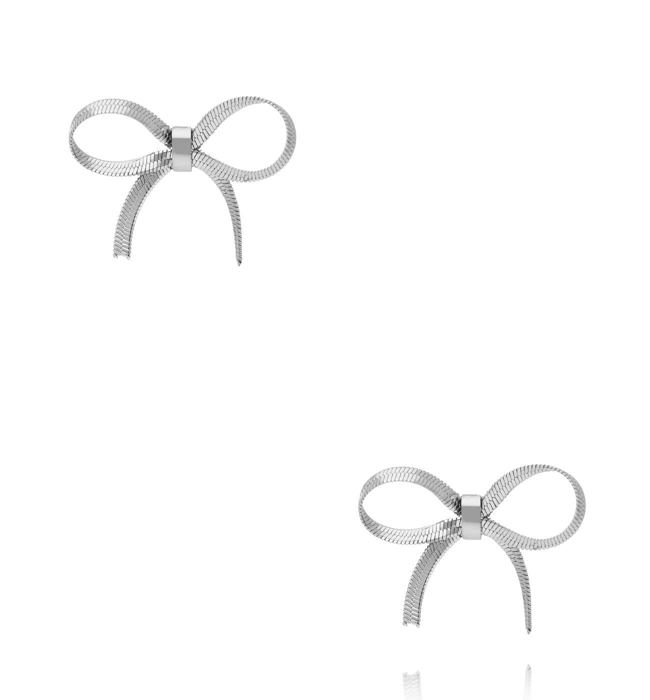 Kolczyki kokardki srebrne KSY0323