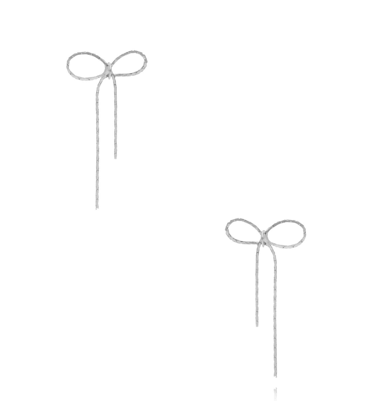 Kolczyki kokardki srebrne KCA0135 - By Dziubeka