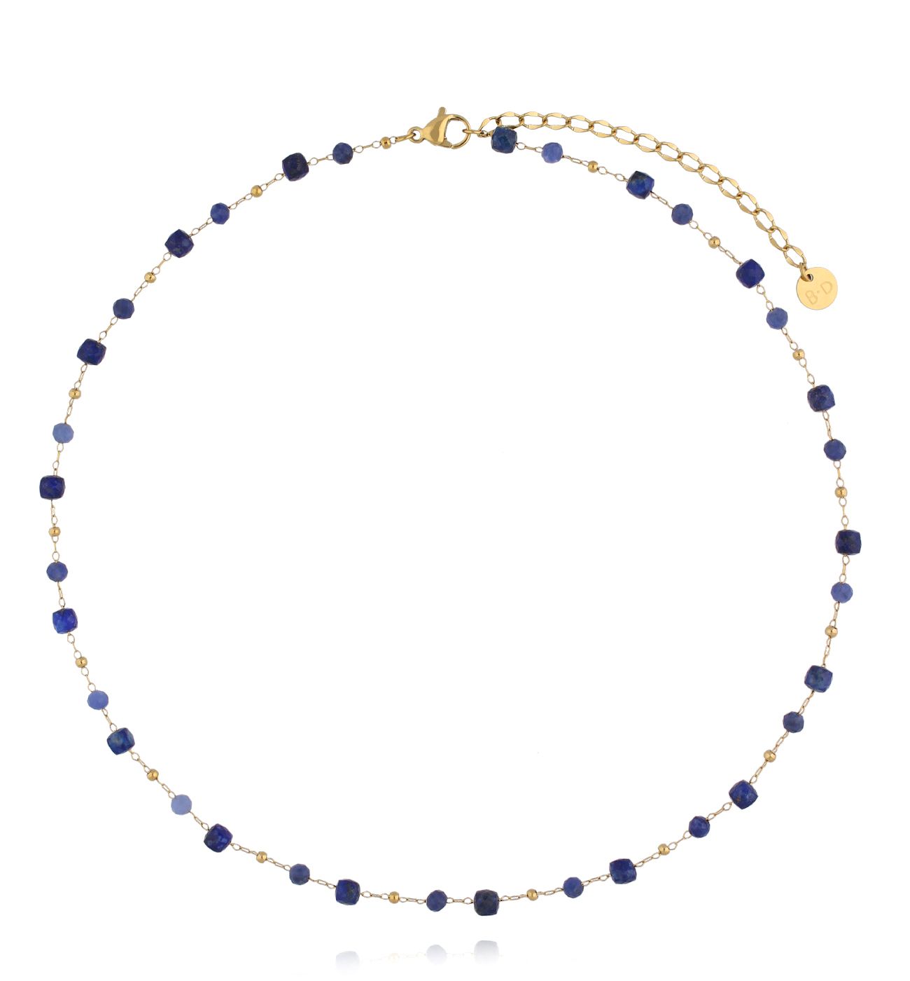 Naszyjnik delikatny z lapisami - By Dziubeka