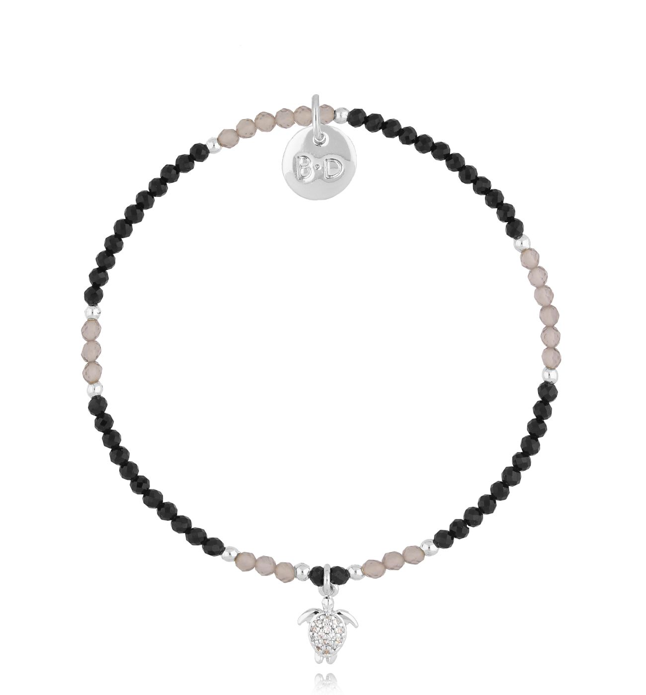 Bransoletka z turmalinami i żółwikiem Cimarron - By Dziubeka