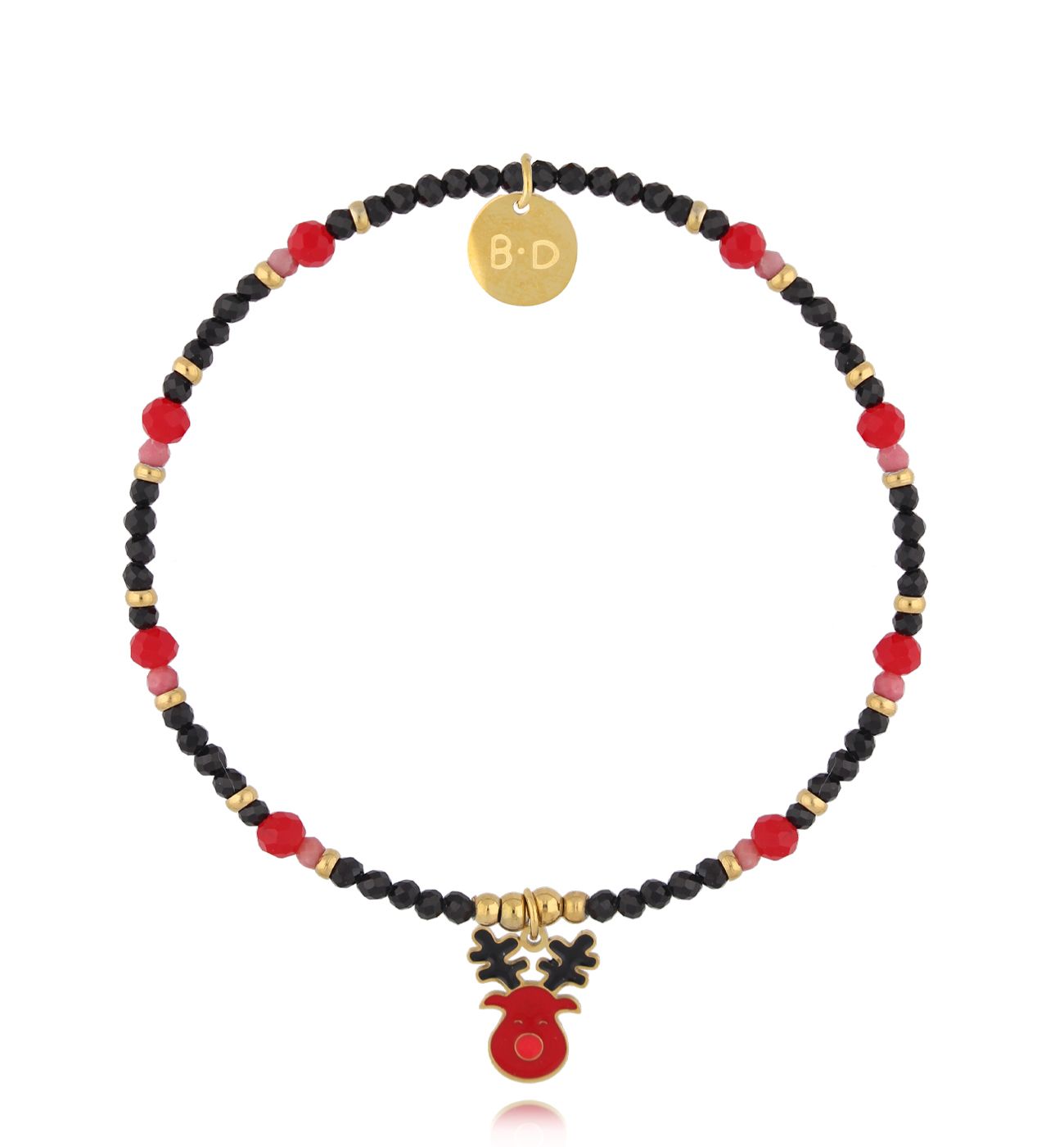 Bransoletka świąteczna z reniferem - By Dziubeka