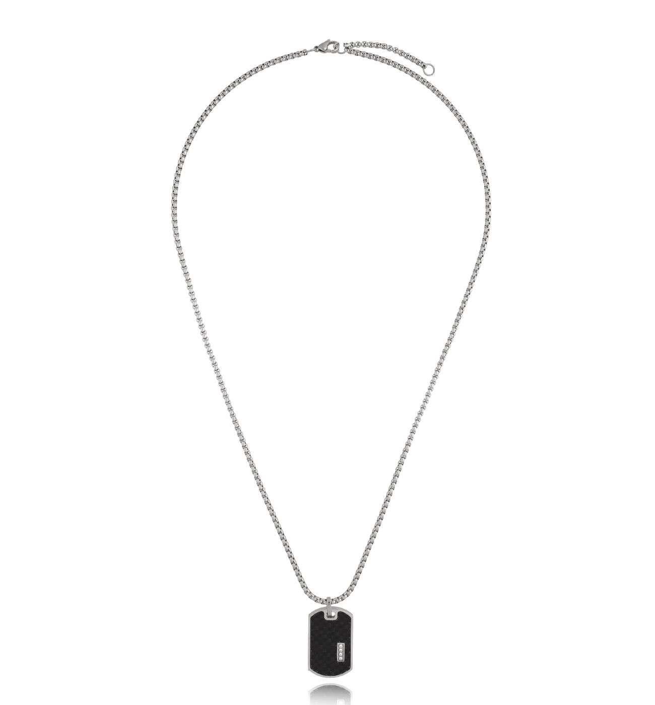 Naszyjnik męski z czarną zawieszką Ontario - By Dziubeka