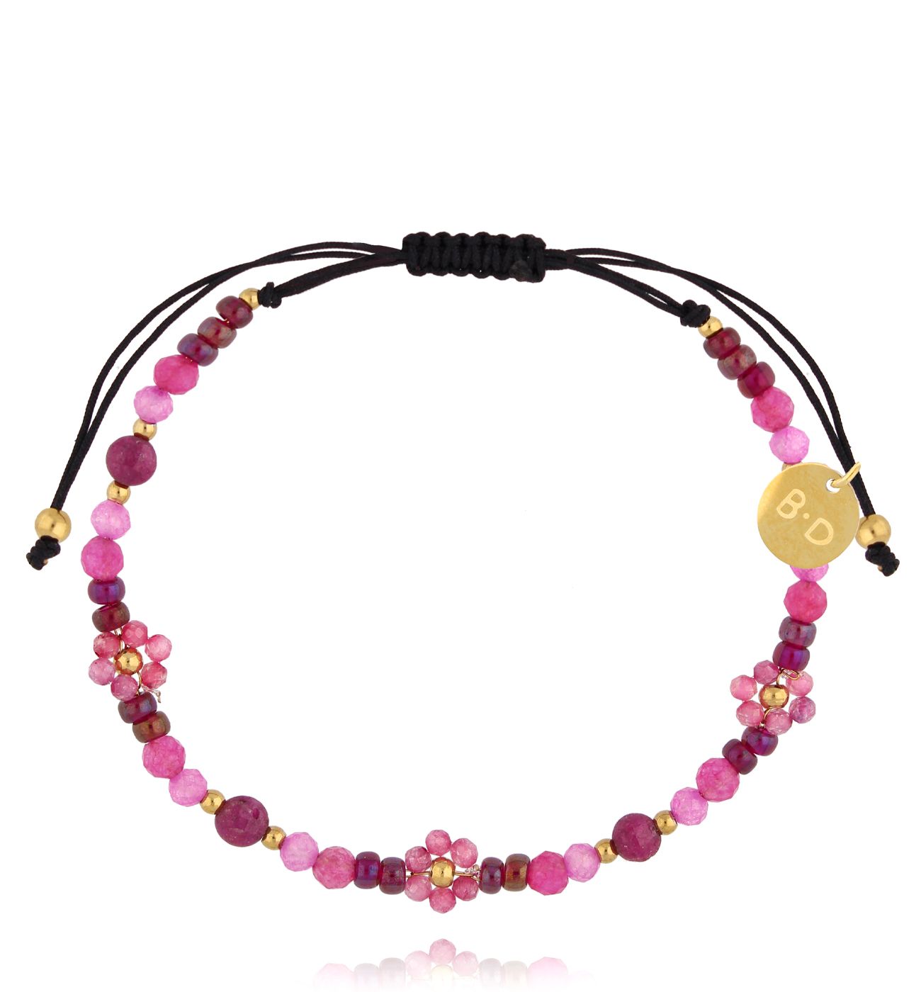 Bransoletka z jadeitami i rubinami Lizzy BMT0273