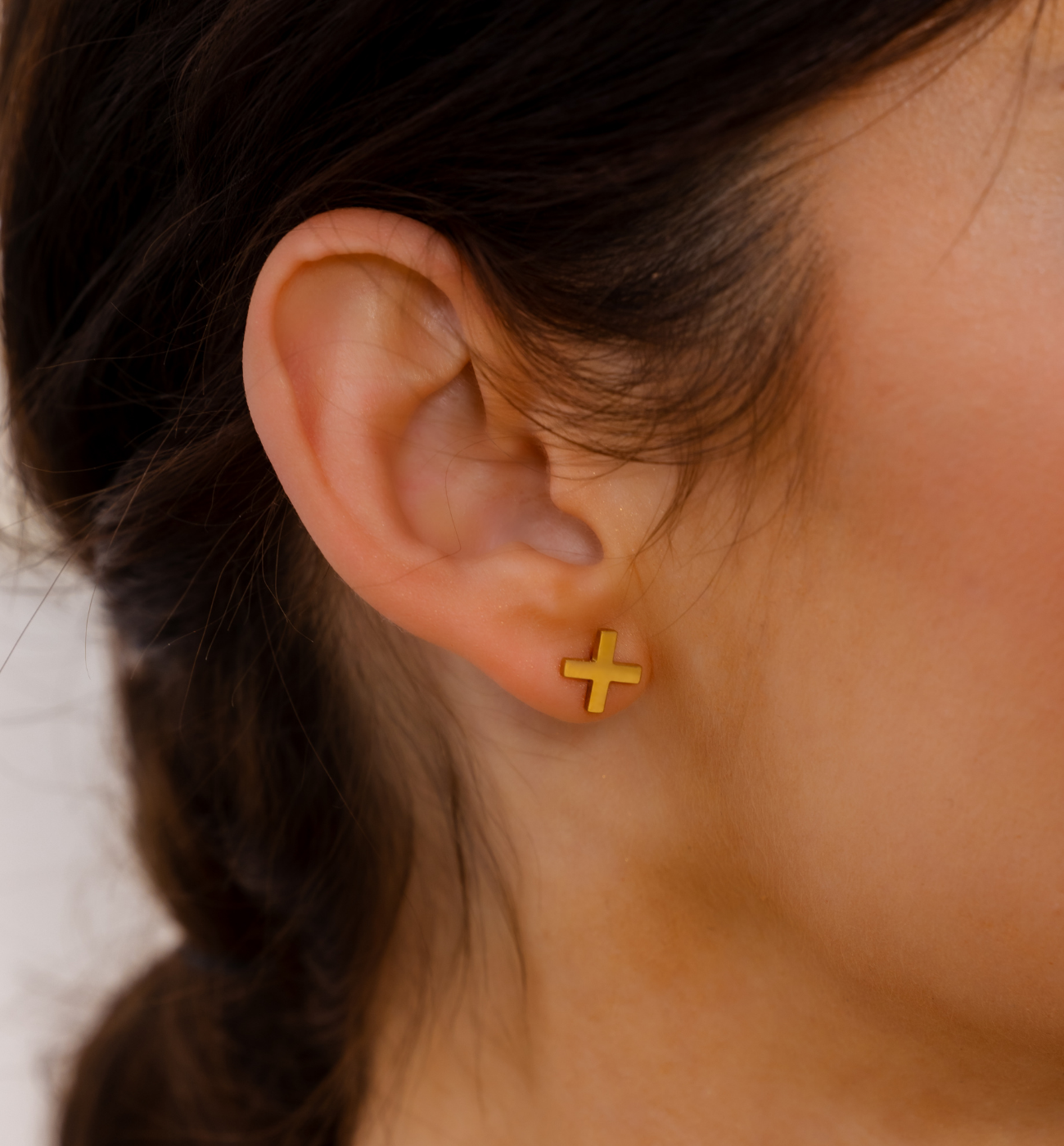 Kolczyki z X złote Graceful Faith - By Dziubeka