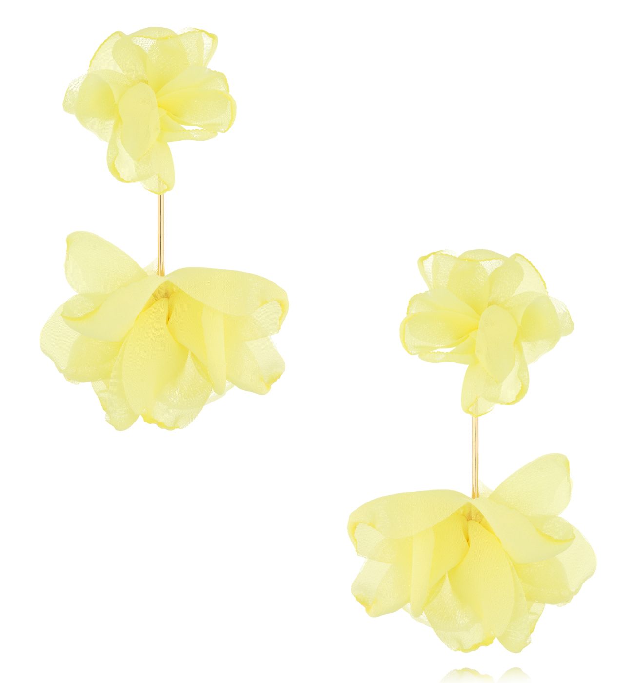 Kolczyki masełkowe długie materiałowe - By Dziubeka