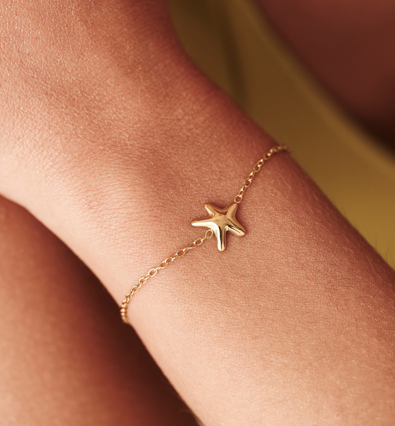 Bransoletka z rozgwiazdą złota - By Dziubeka