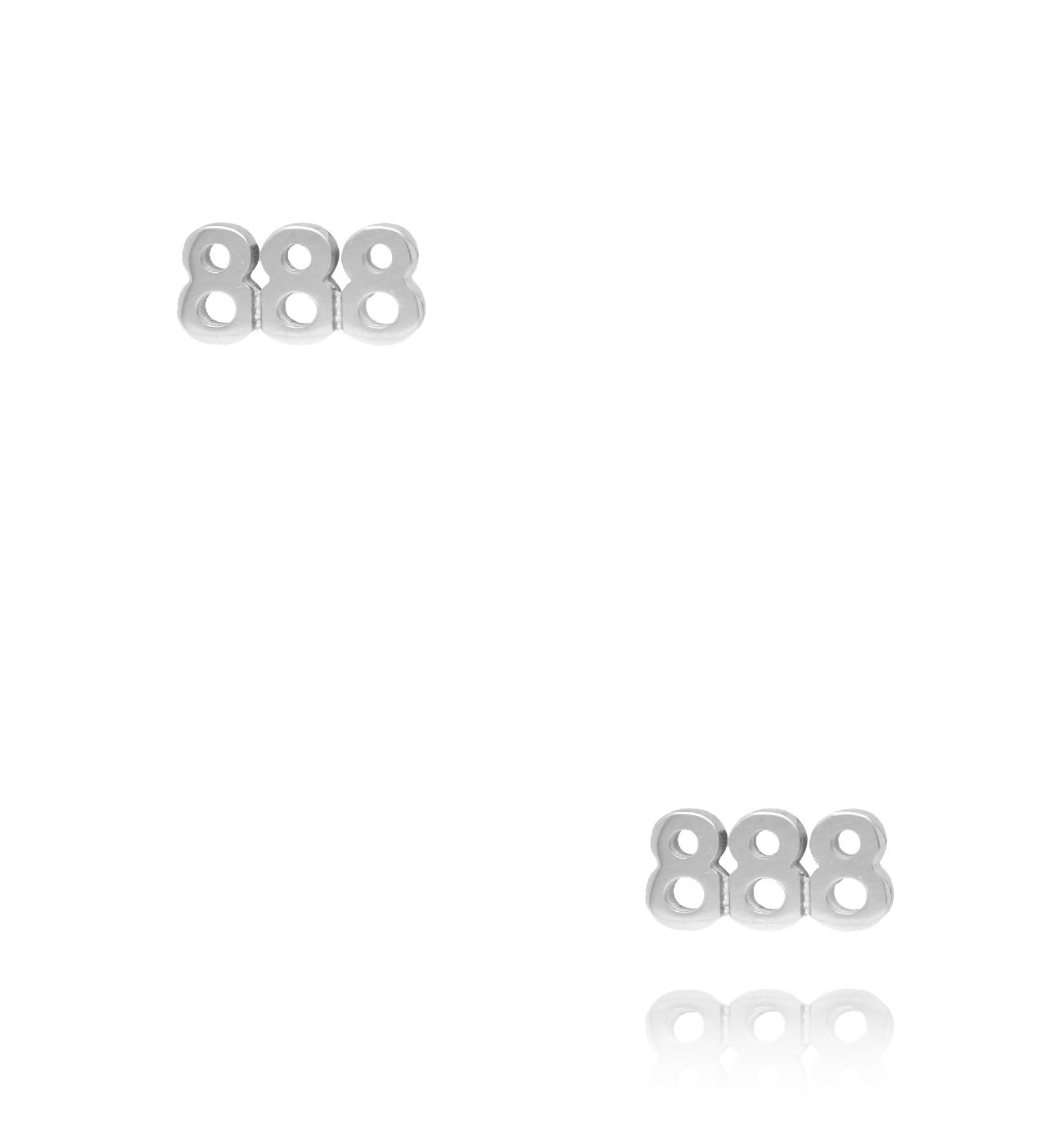 Kolczyki z anielską liczbą 888 srebrne KSA2328