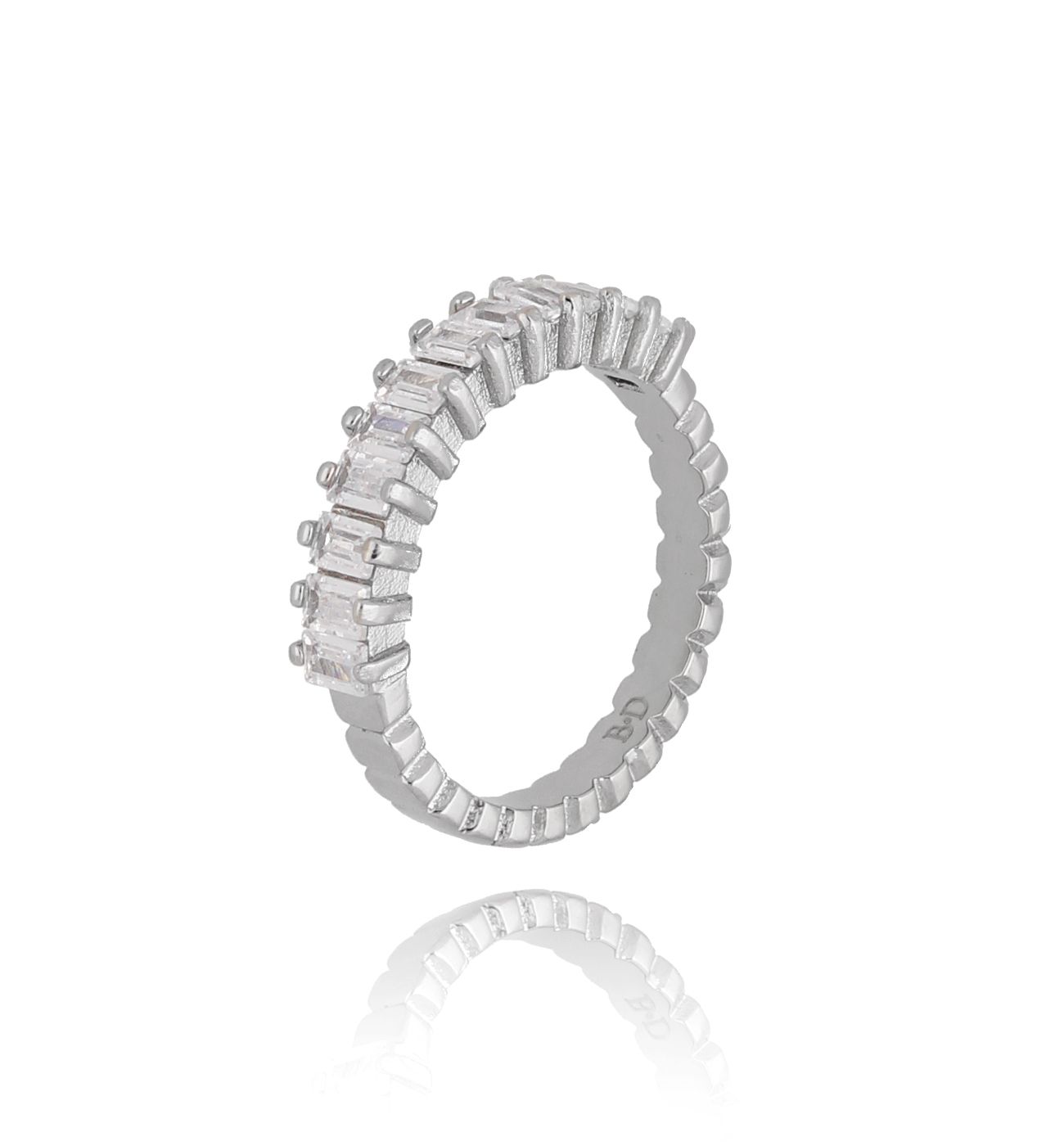 Pierścionek srebrny ze stali szlachetnej Paris rozmiar 12 - By Dziubeka