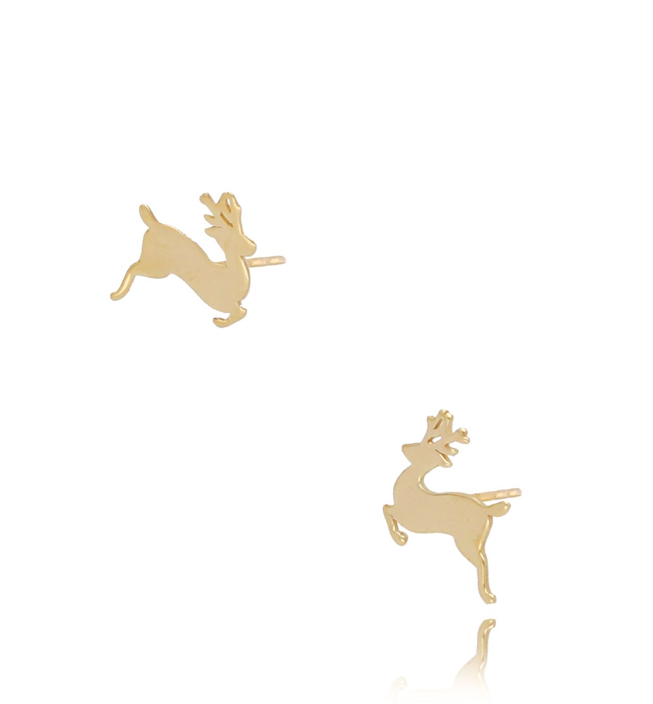 Kolczyki pozłacane I Love Christmas - By Dziubeka