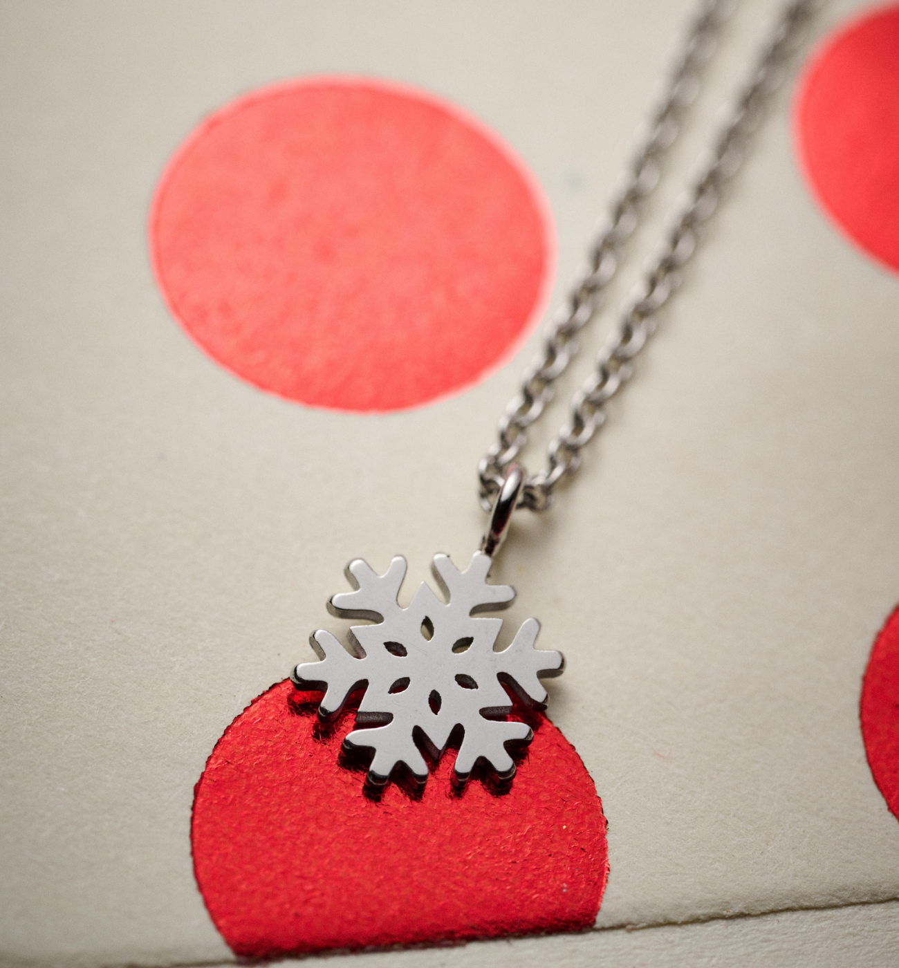 Naszyjnik ze srebrną śnieżynką Lapland - By Dziubeka