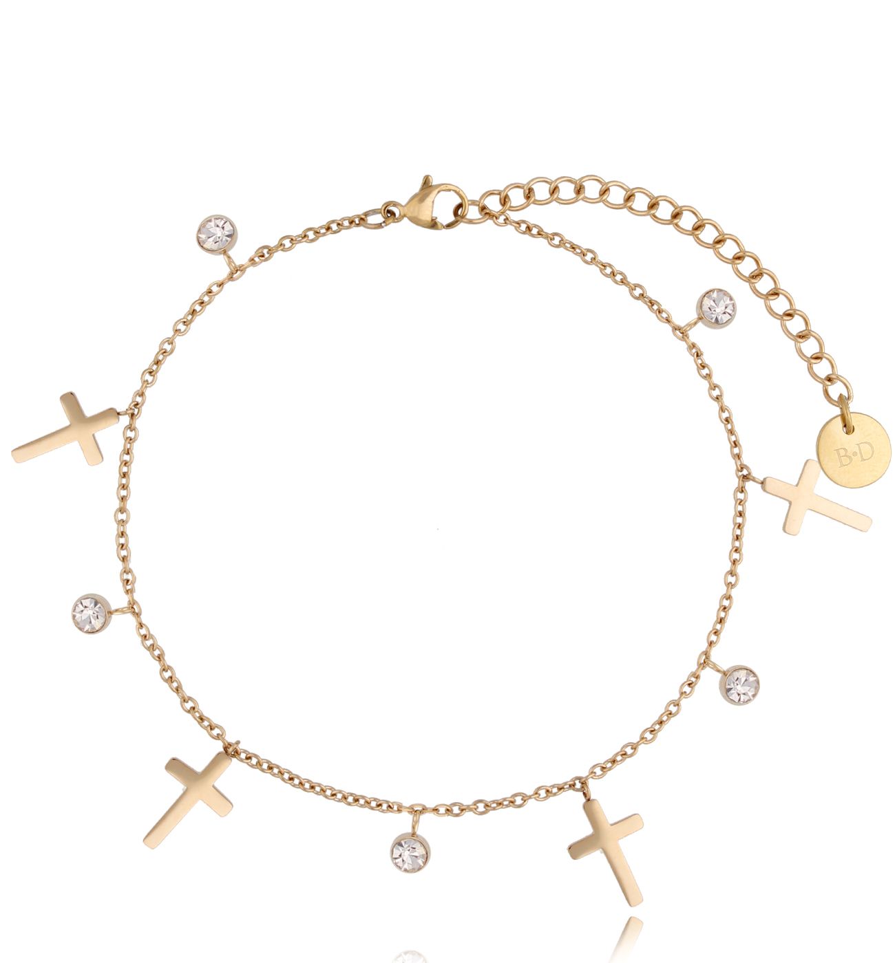 Bransoletka na nogę z krzyżykami Emerge B - By Dziubeka