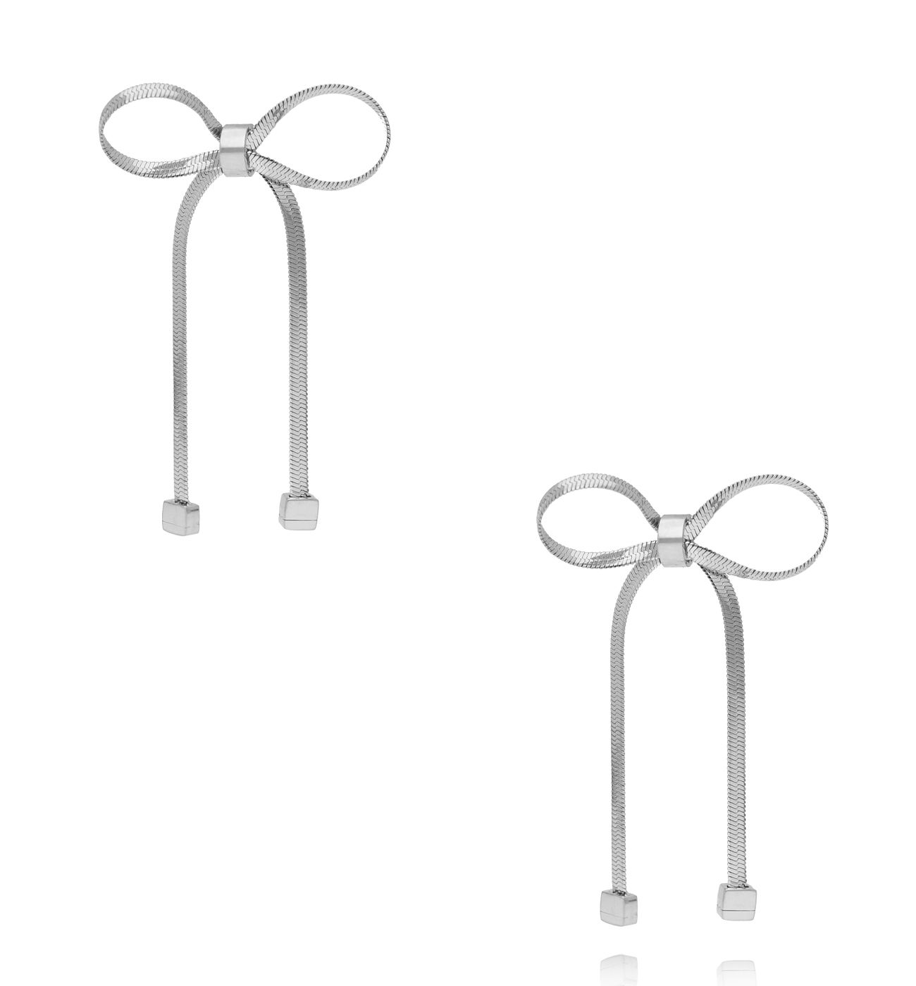 Kolczyki kokardki srebrne KSY0334 - By Dziubeka