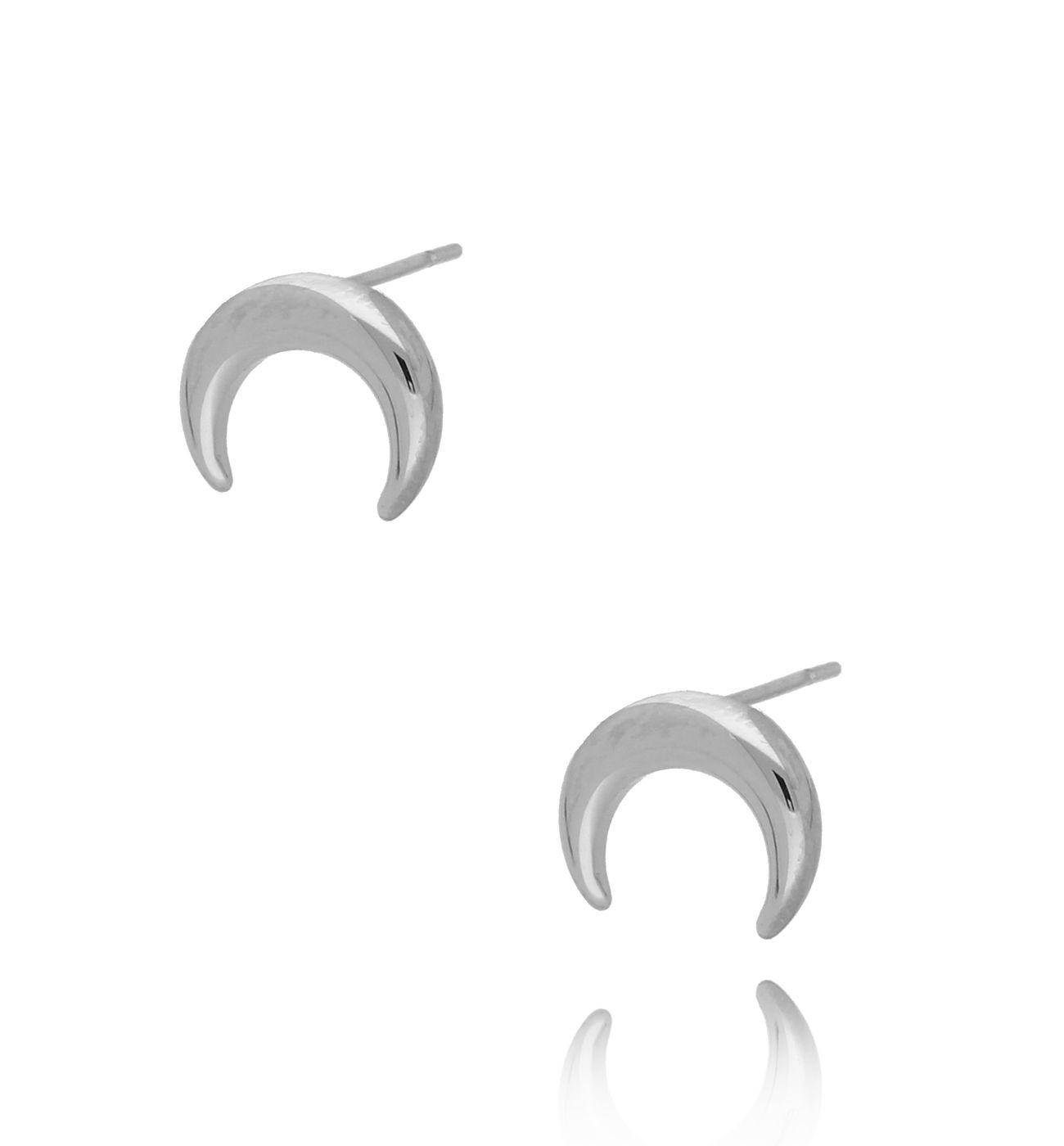 Kolczyki ze stali szlachetnej posrebrzane księżyce Girls Night KSA0335