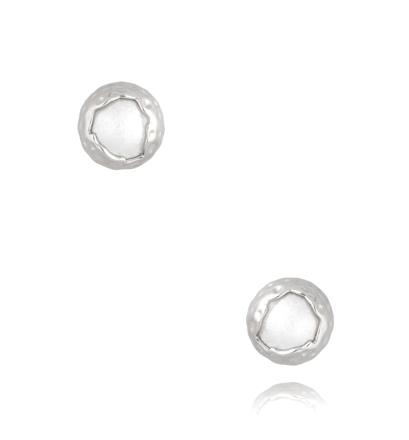 Kolczyki srebrne z perłą Nature KPE0101