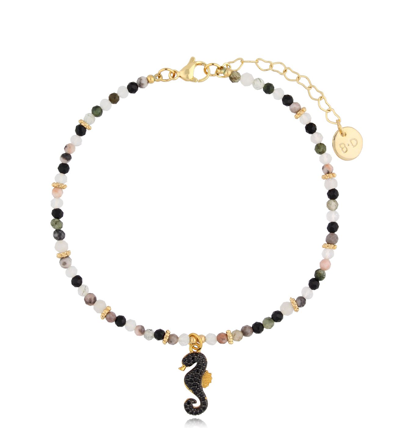 Bransoletka na nogę z kamieniami naturalnymi Amayas BNTW0071