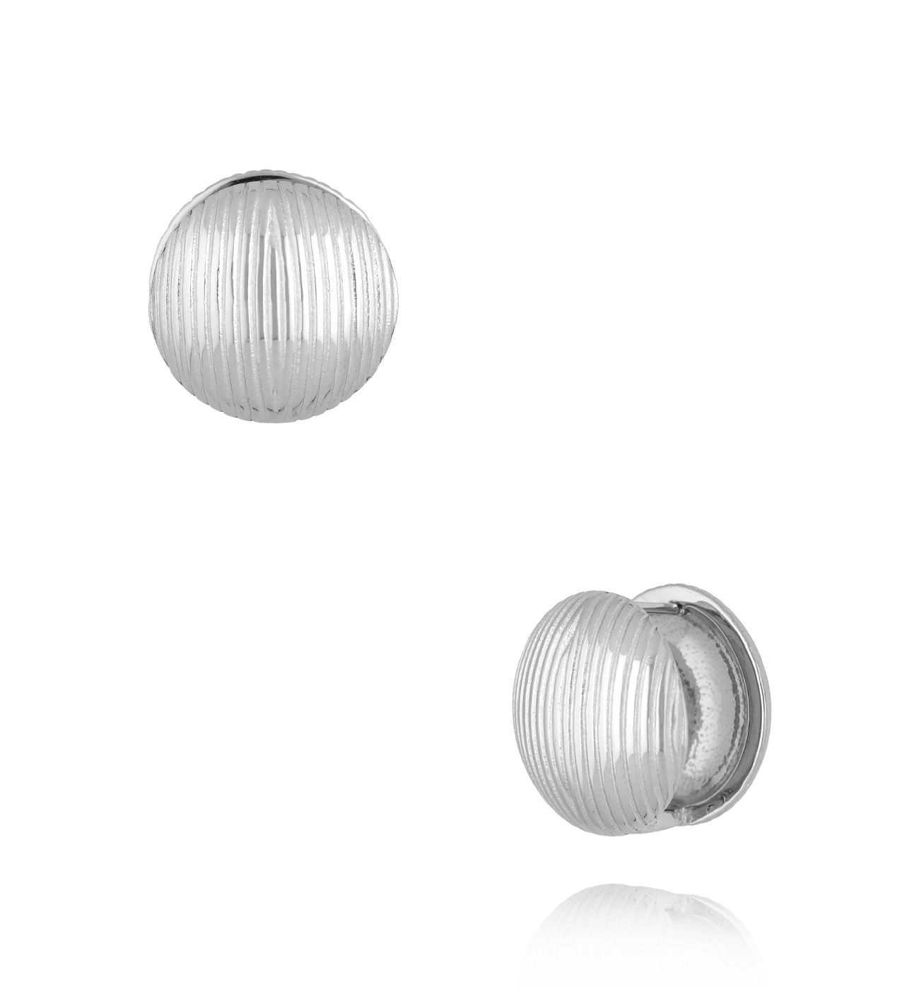 Kolczyki okrągłe srebrne Click and Go KSA1952