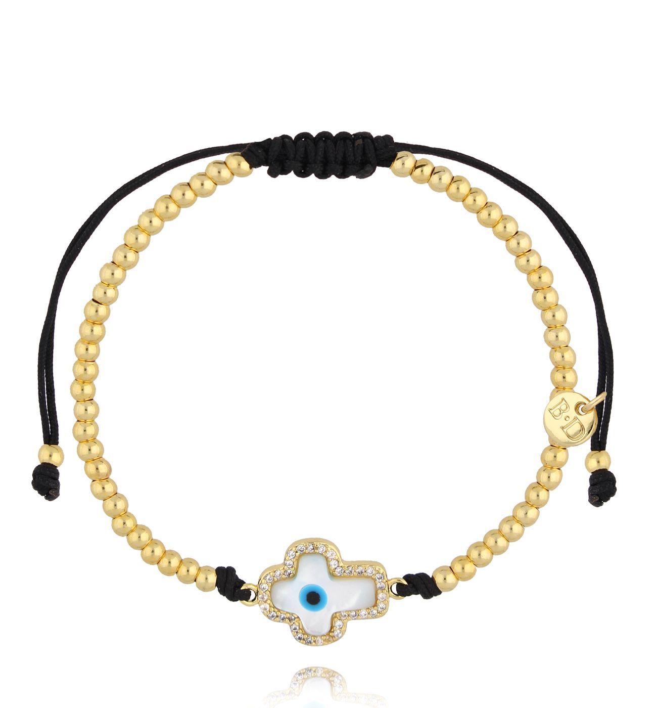 Bransoletka złota z krzyżykiem Mystical - By Dziubeka