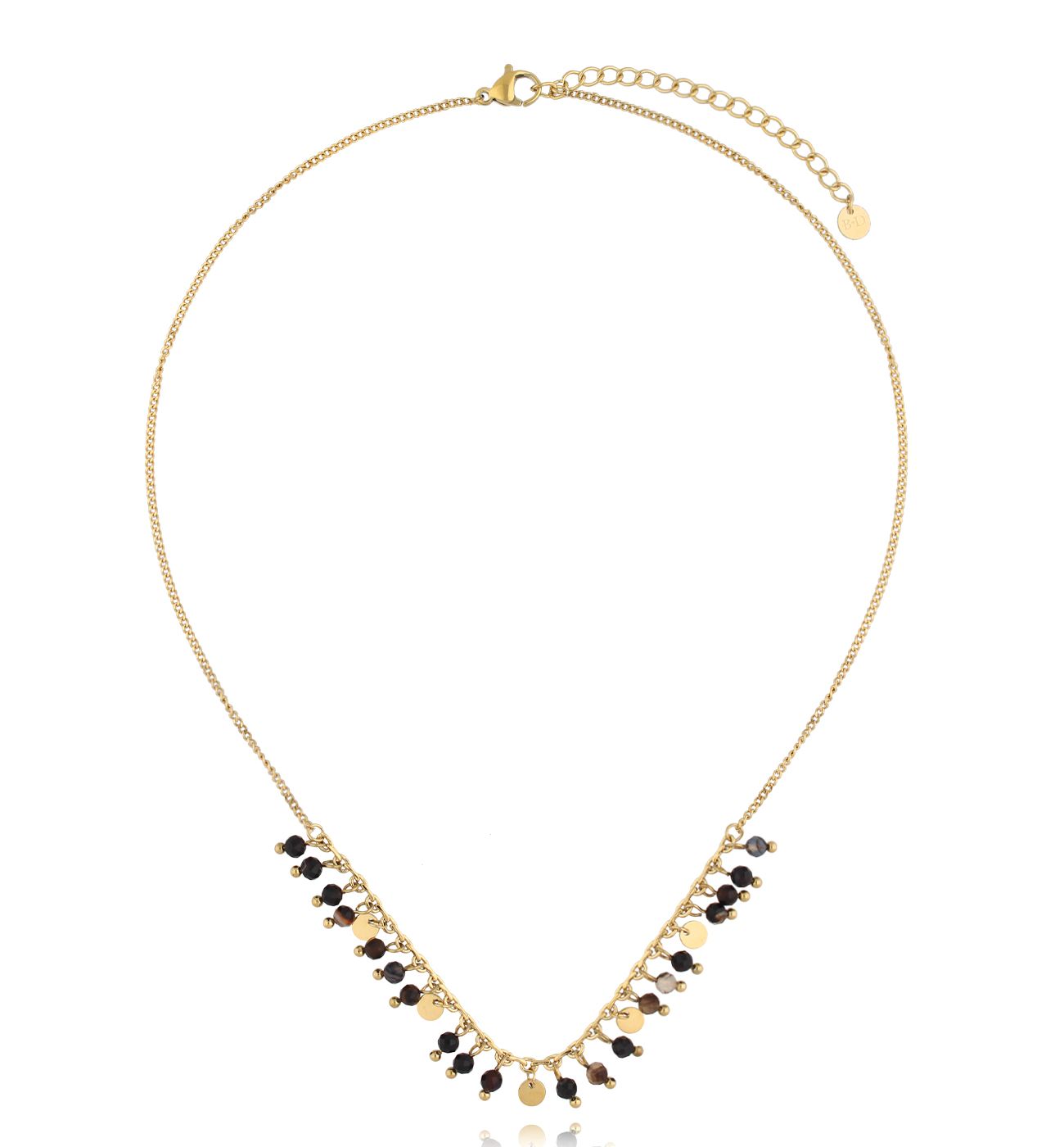 Naszyjnik z czarnymi agatami Paradise Jewels NPA1250