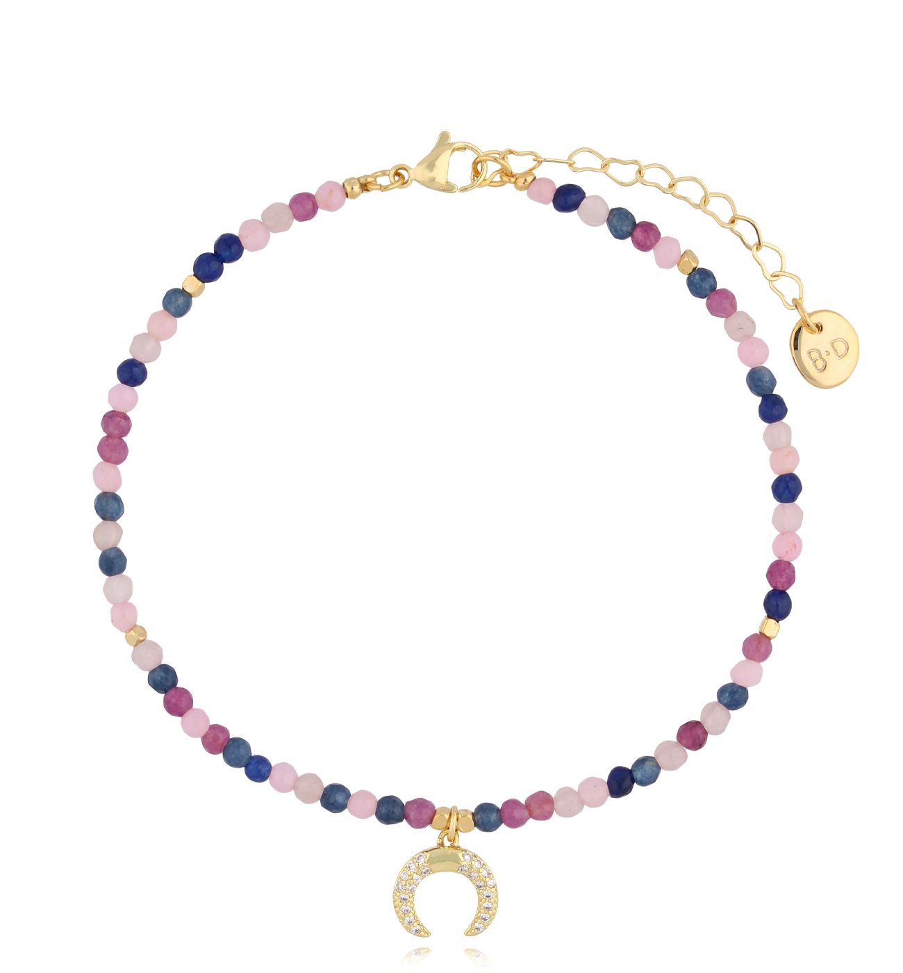 Bransoletka na nogę z kamieniami naturalnymi Amayas B - By Dziubeka