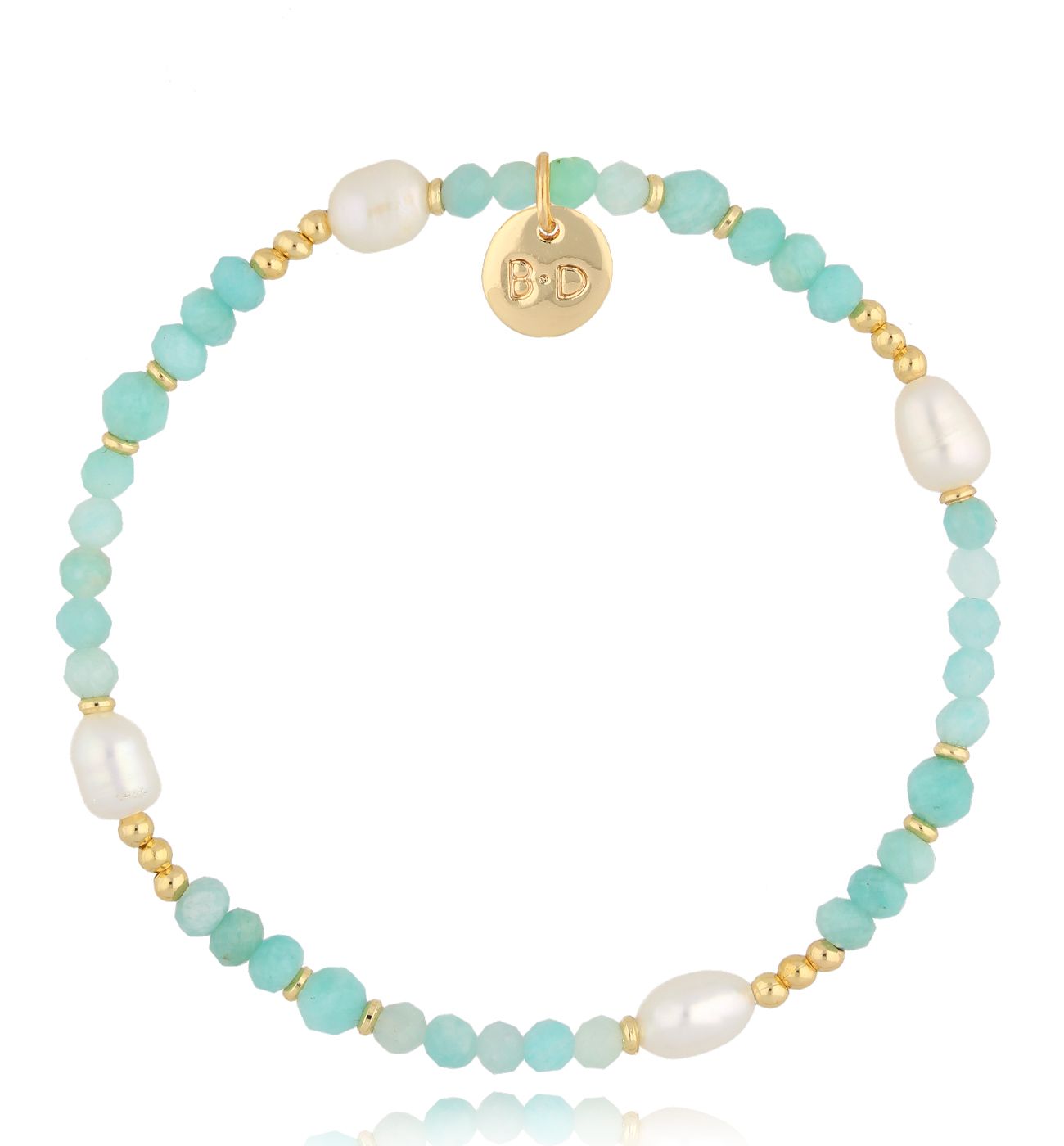 Bransoletka turkusowa z amazonitami - By Dziubeka