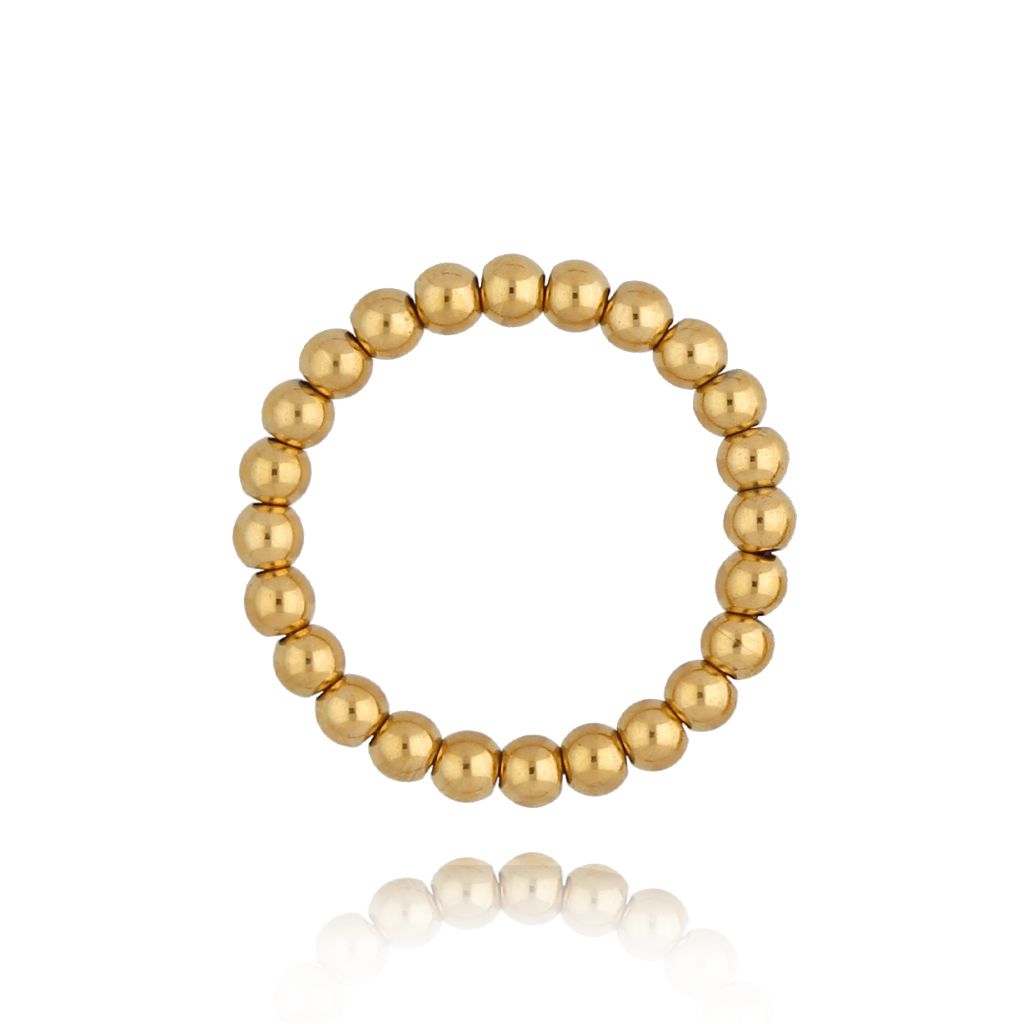 Pierścionek z kulkami złoty Tierra PSC0367