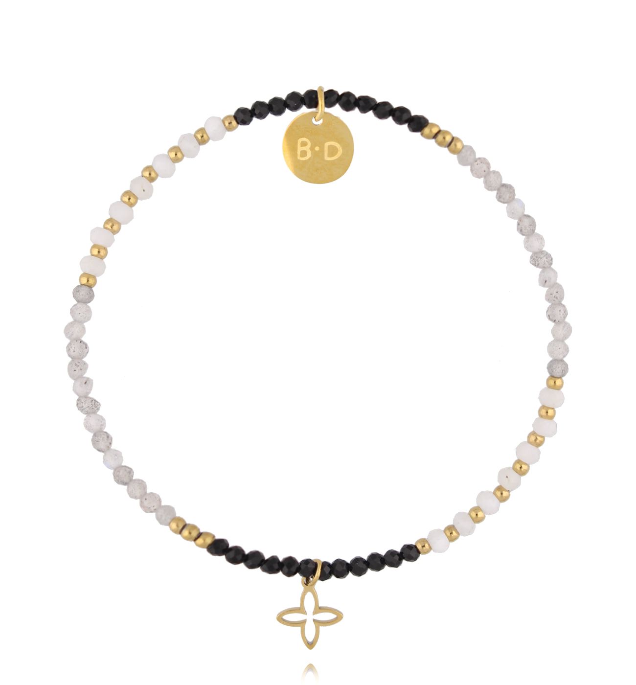 Bransoletka z turmalinami i labradorytami - By Dziubeka