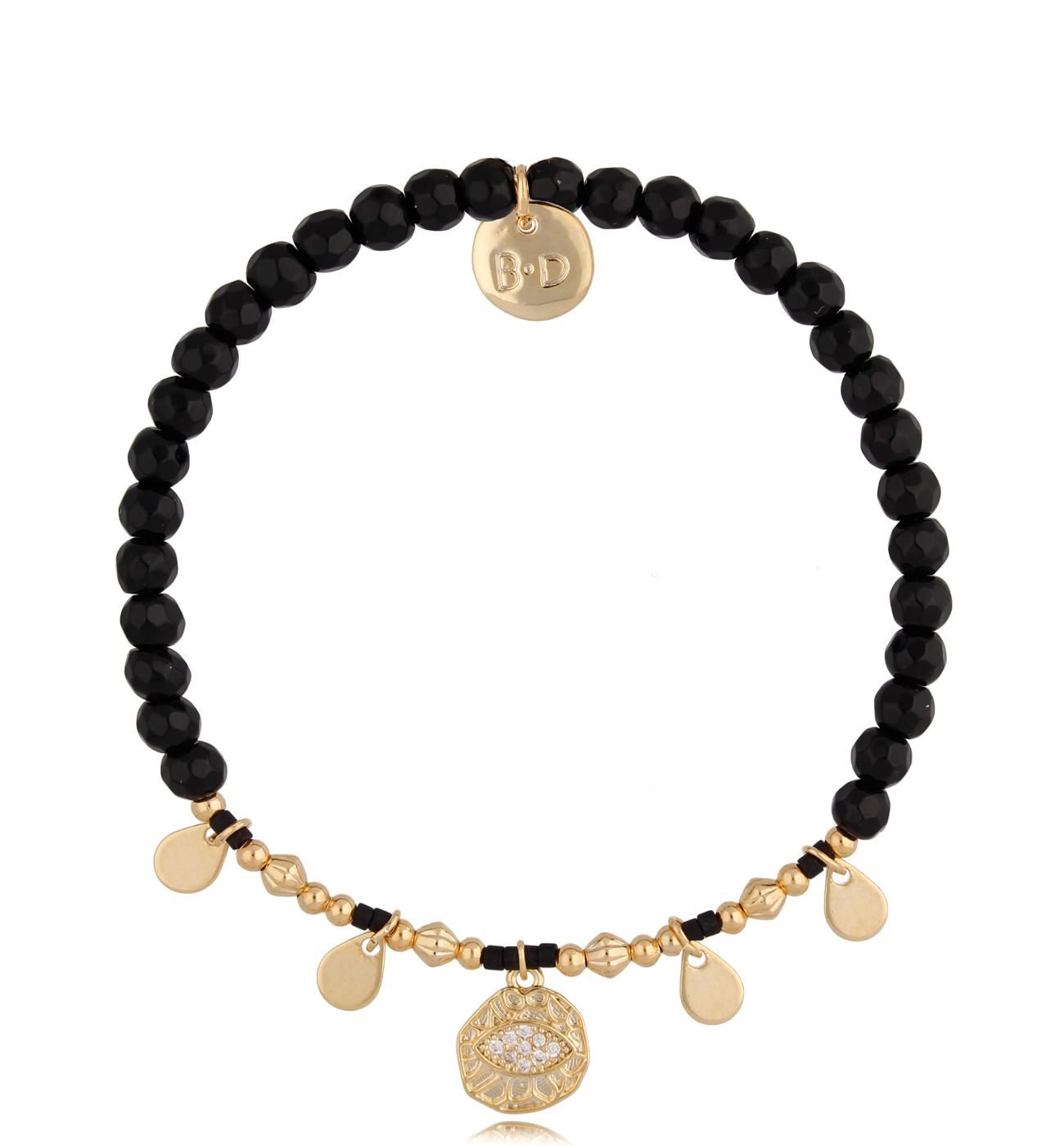 Bransoletka z agatami Black Eye BTW0885