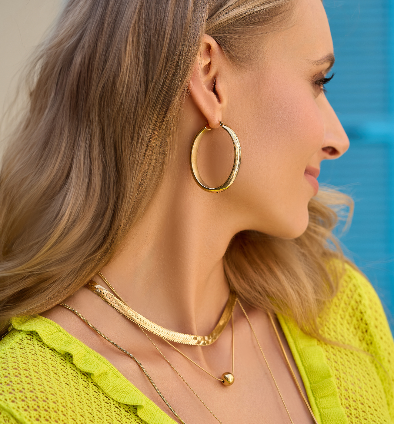 Kolczyki złote koła Sorriso - By Dziubeka