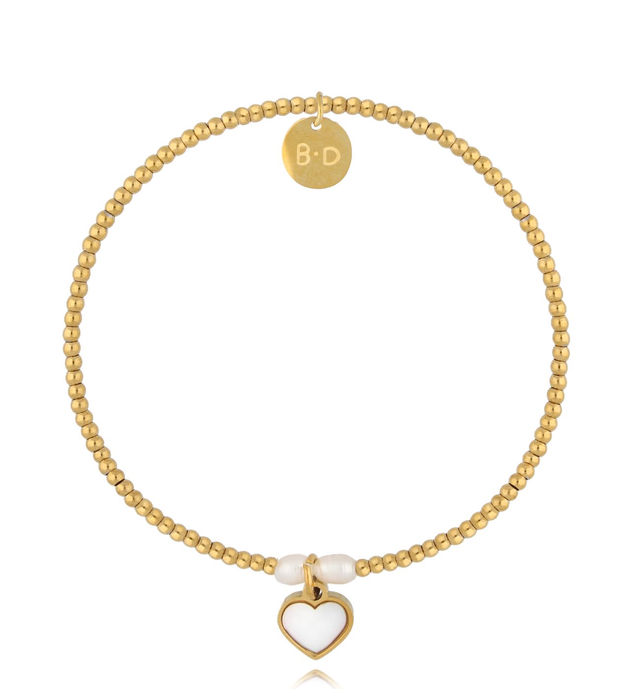 Bransoletka z sercem złota - By Dziubeka