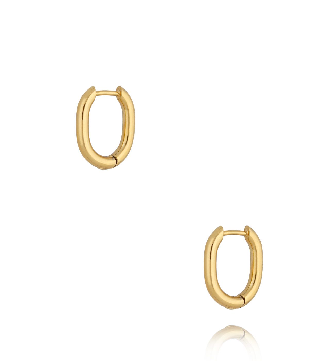 Kolczyki złote owalne małe Tamala KSA0936